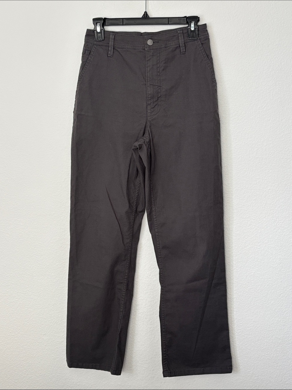Toad&Co Earthworks High Rise Pant in Soot Muddy Gray Organic Cotton Blend Canvas